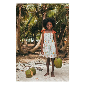 Pepita & Me - Waffle Palm Dress | Ivory