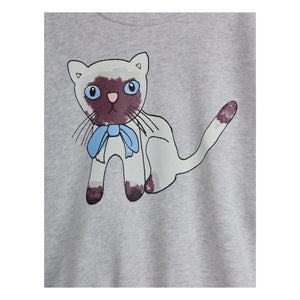 Mini Rodini - Siamese Organic Cotton Sweatshirt | Gray Mélange