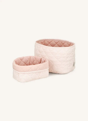 Cam Cam - Classic Striped Storage Baskets - Set of 2 | Pink