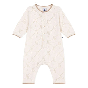 Petit Bateau - Organic Cotton PB Ruffled Romper | Ecru