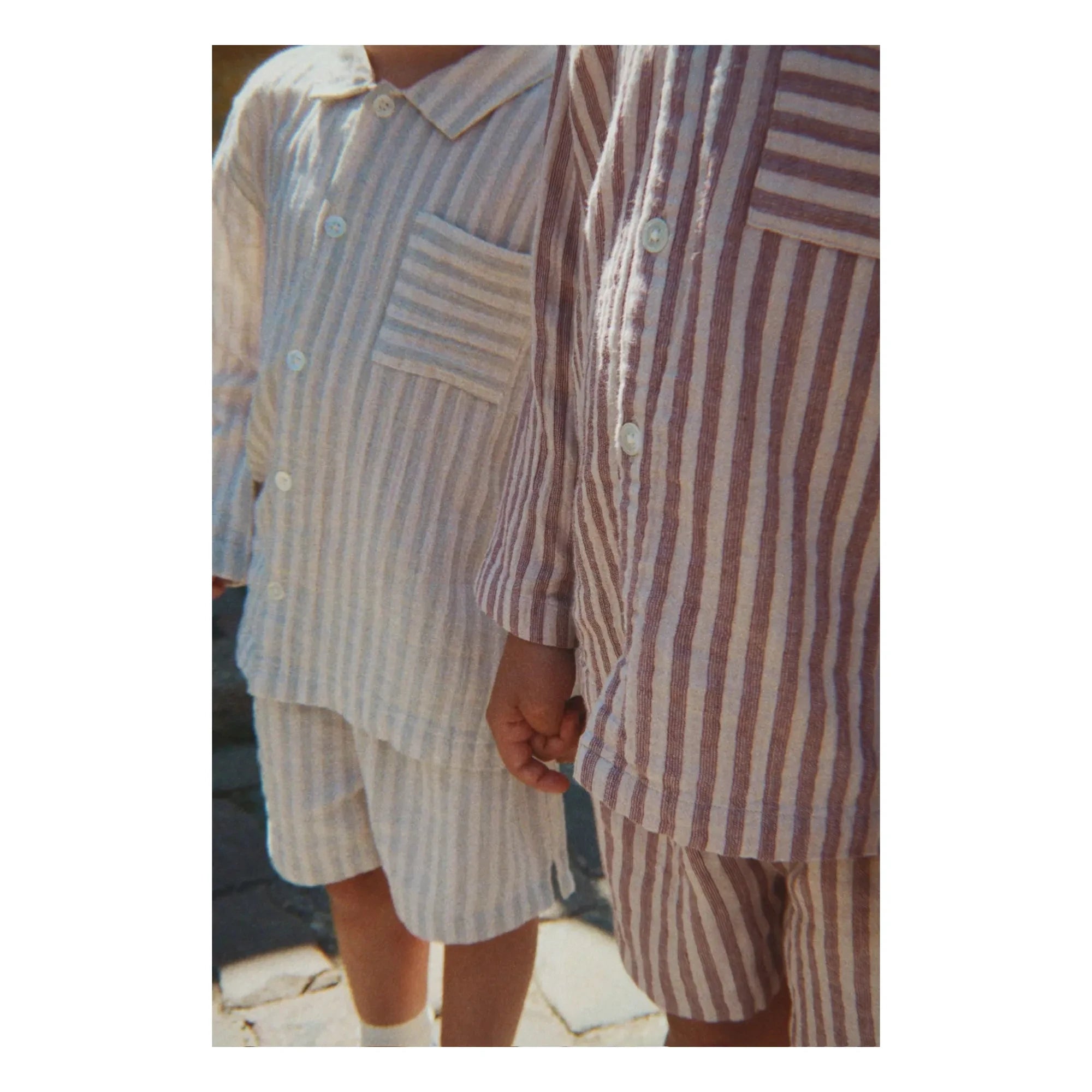 Konges Sløjd - Ely Striped Organic Cotton Shorts | Red