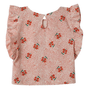 Fabula - Ruffled Sleeve Blouse | Red