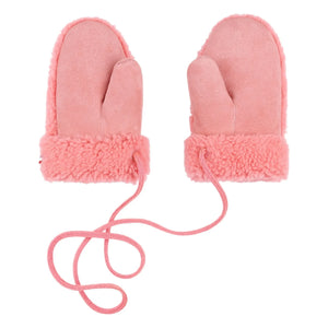 ILDA'S sheep - Teddy Peau Woolen Merino Gloves - Kids Collection | Pink