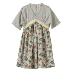 Caramel - Asparagus Liberty Dress | Ecru