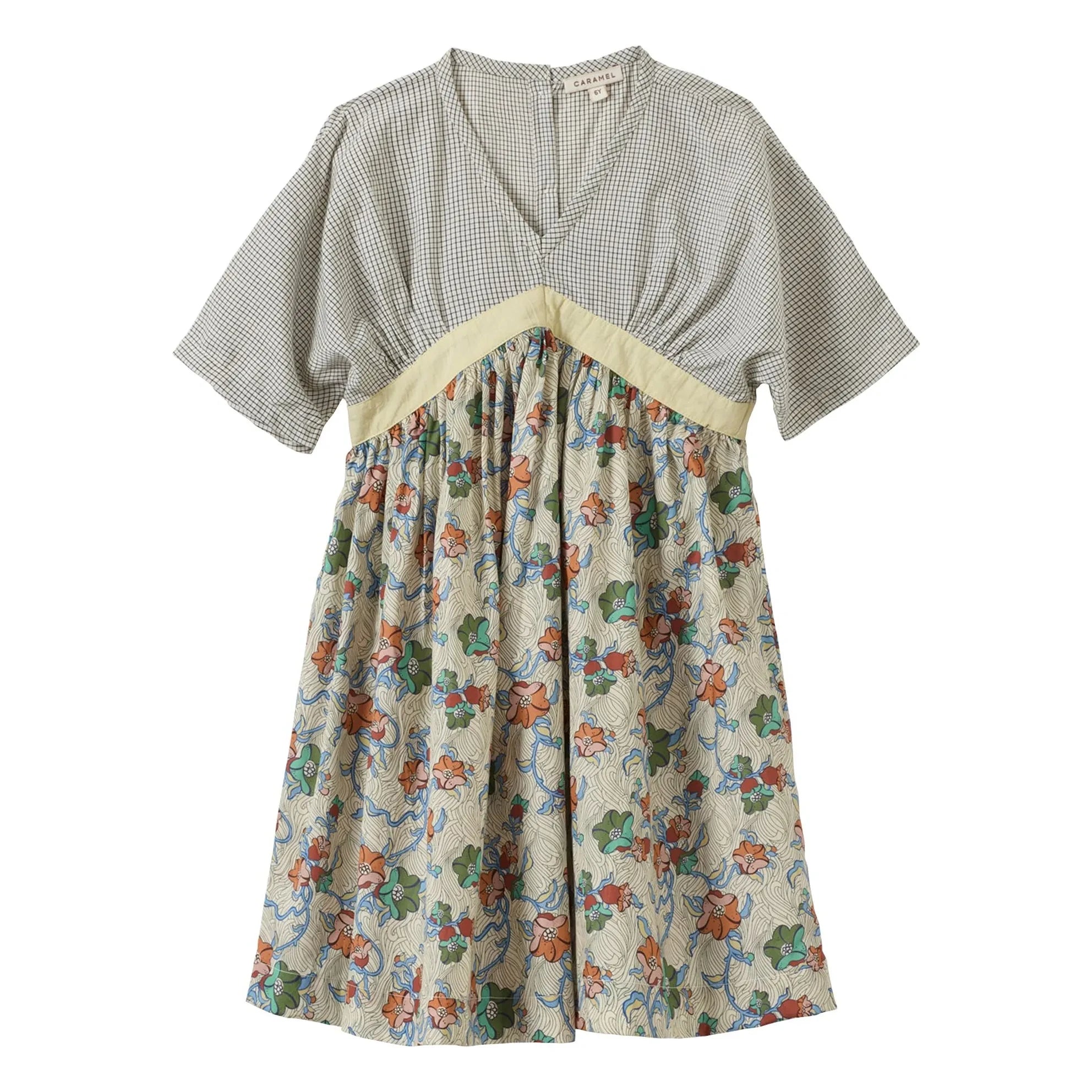 Caramel - Asparagus Liberty Dress | Ecru