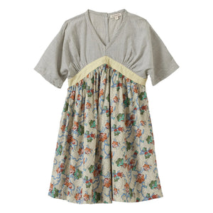 Caramel - Asparagus Liberty Dress | Ecru