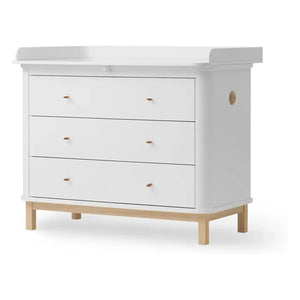 Oliver Furniture - Meşe | Ahşap 3 çekmeceli alt değiştirme dolabı