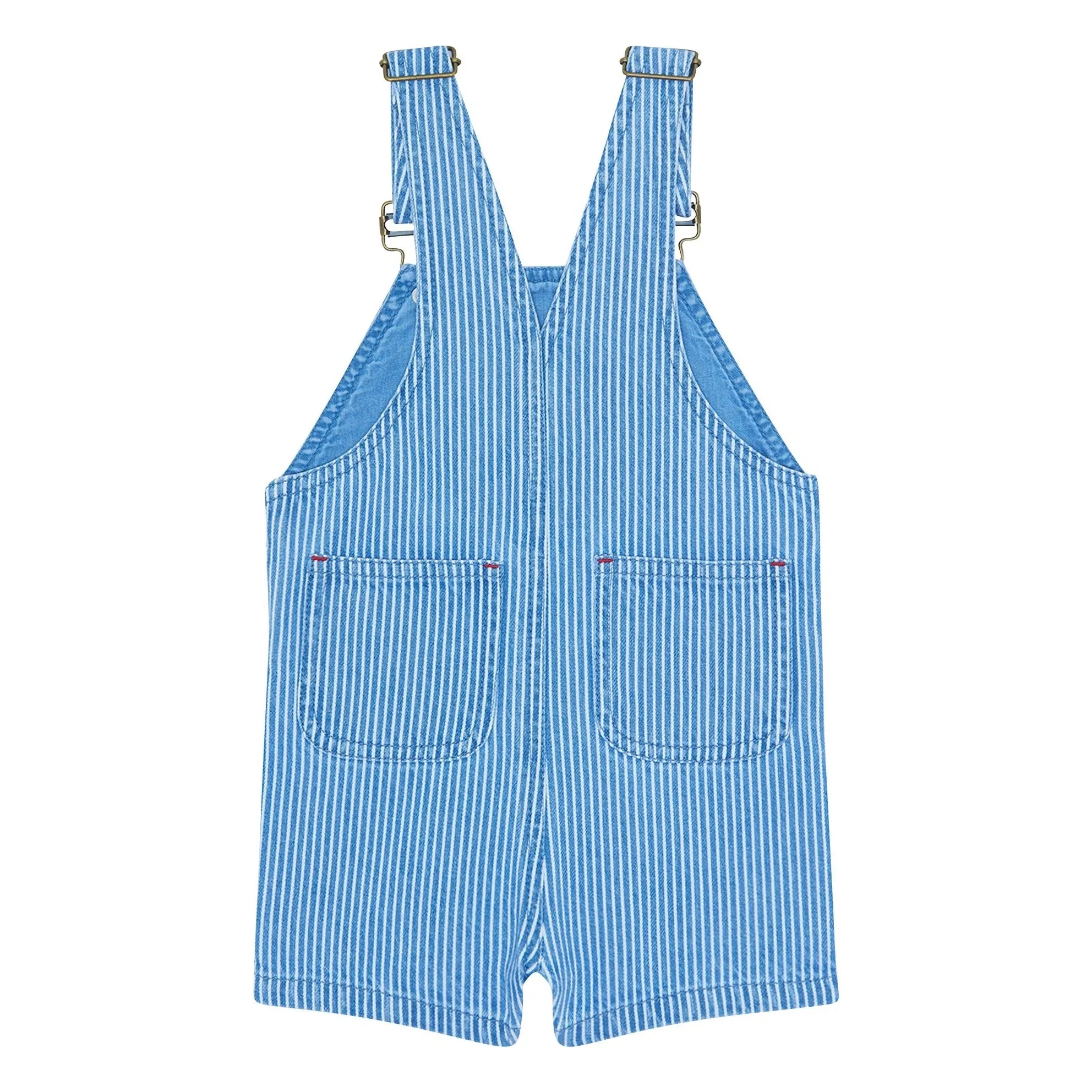 Bonton - Stylish Striped Denim Overalls | Blue