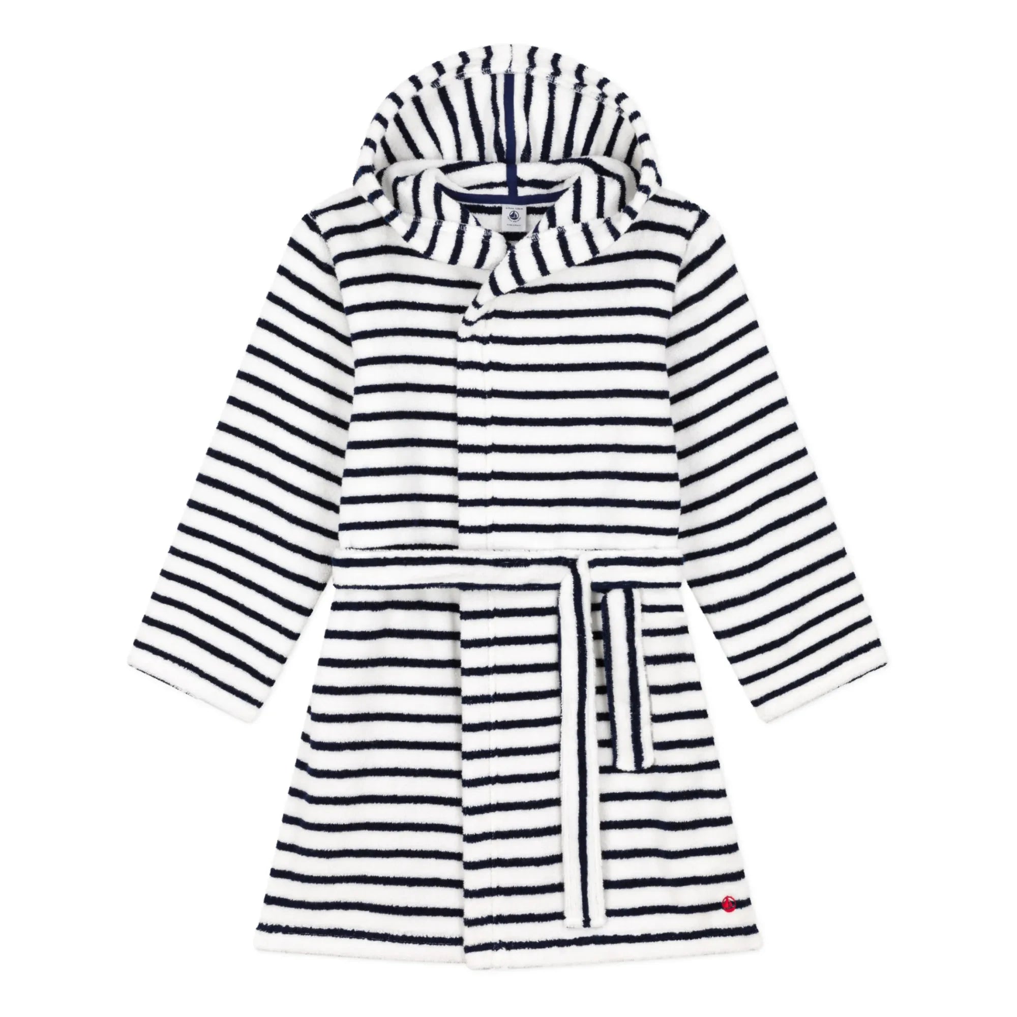 Petit Bateau - Striped Towel Robe | Navy