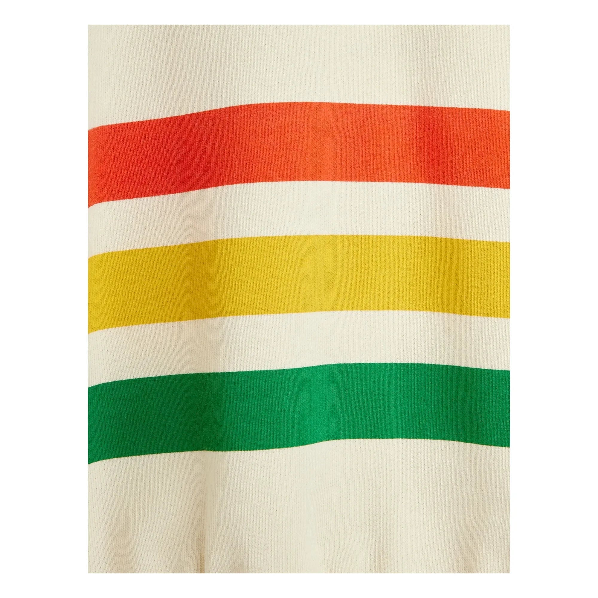 Mini Rodini - Organic Cotton Striped Bear Joggers | Ecru