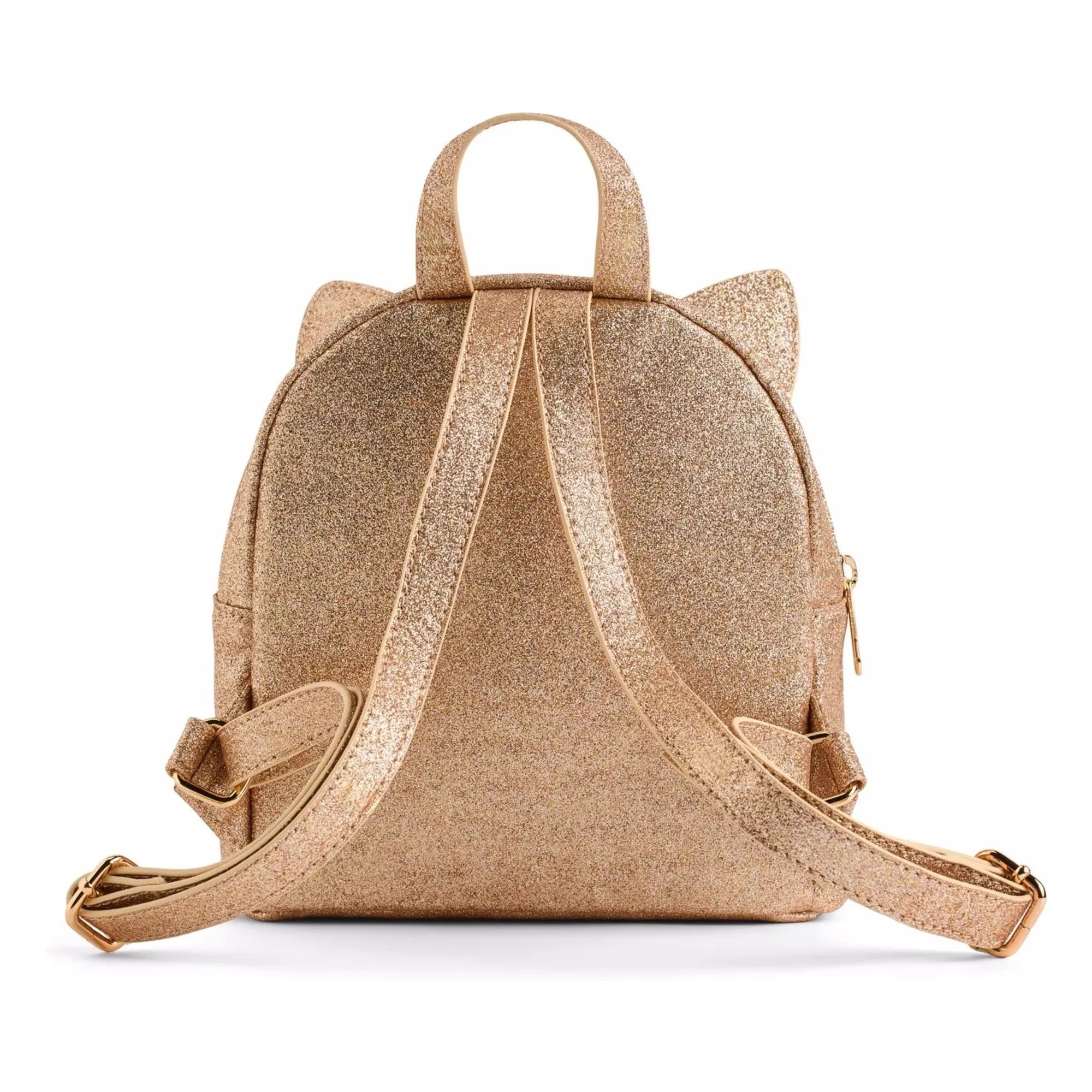 Molo - Pink Gold Puffed Cat Backpack