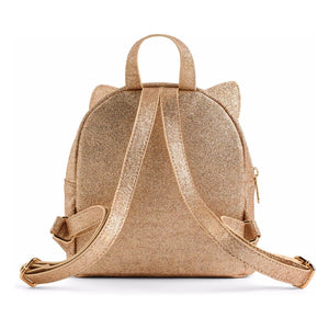 Molo - Pink Gold Puffed Cat Backpack