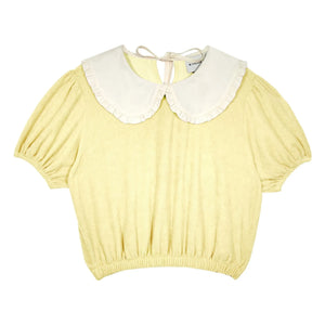 Mipounet - Carina Claudine Organic Cotton Towel T-Shirt | Pale Yellow
