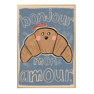 Studio Loco - Large Croissant Poster | Blue