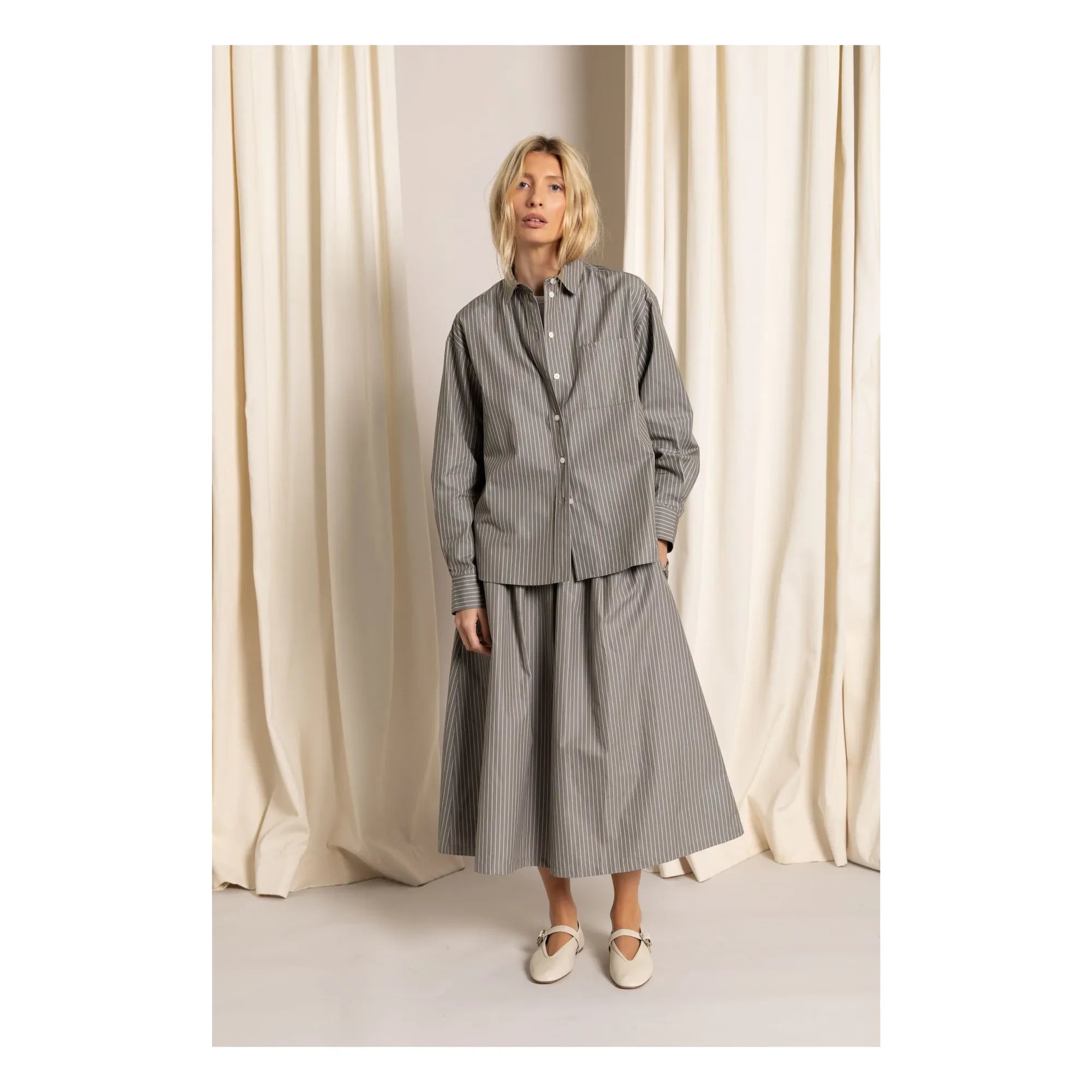 Smallable Woman - Cinnamon Striped Shirt | Gray