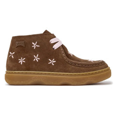Camper - Floral Kiddo Lace-up Boots | Brown