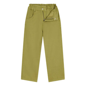 Petit Bateau - Kağıt Bel Twill Pantolon | Zeytin