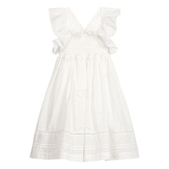 Louise Misha - Anaya Organic Cotton Embroidered Dress | White
