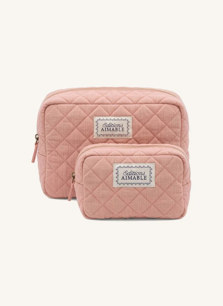 Editions Aimable - Tuscany cosmetic bag | Dusty Rose Muslin