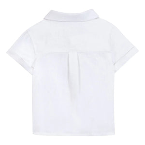 Tartine et Chocolat - Linen Short Sleeve Shirt | White