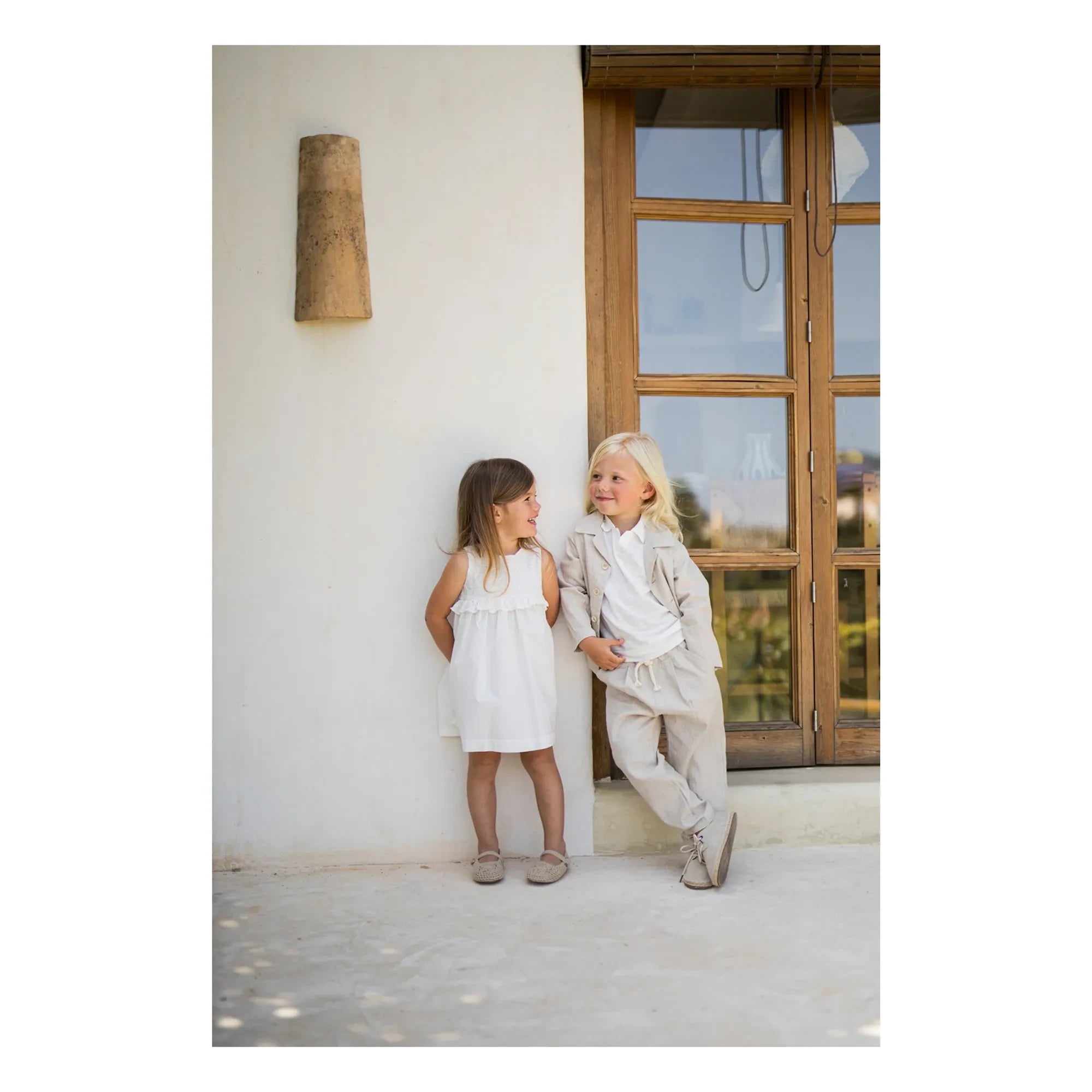 1+ in the family - Cadaques Embroidered Dress | White