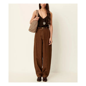 Sessùn - Attita Cotton Tank Top | Brown