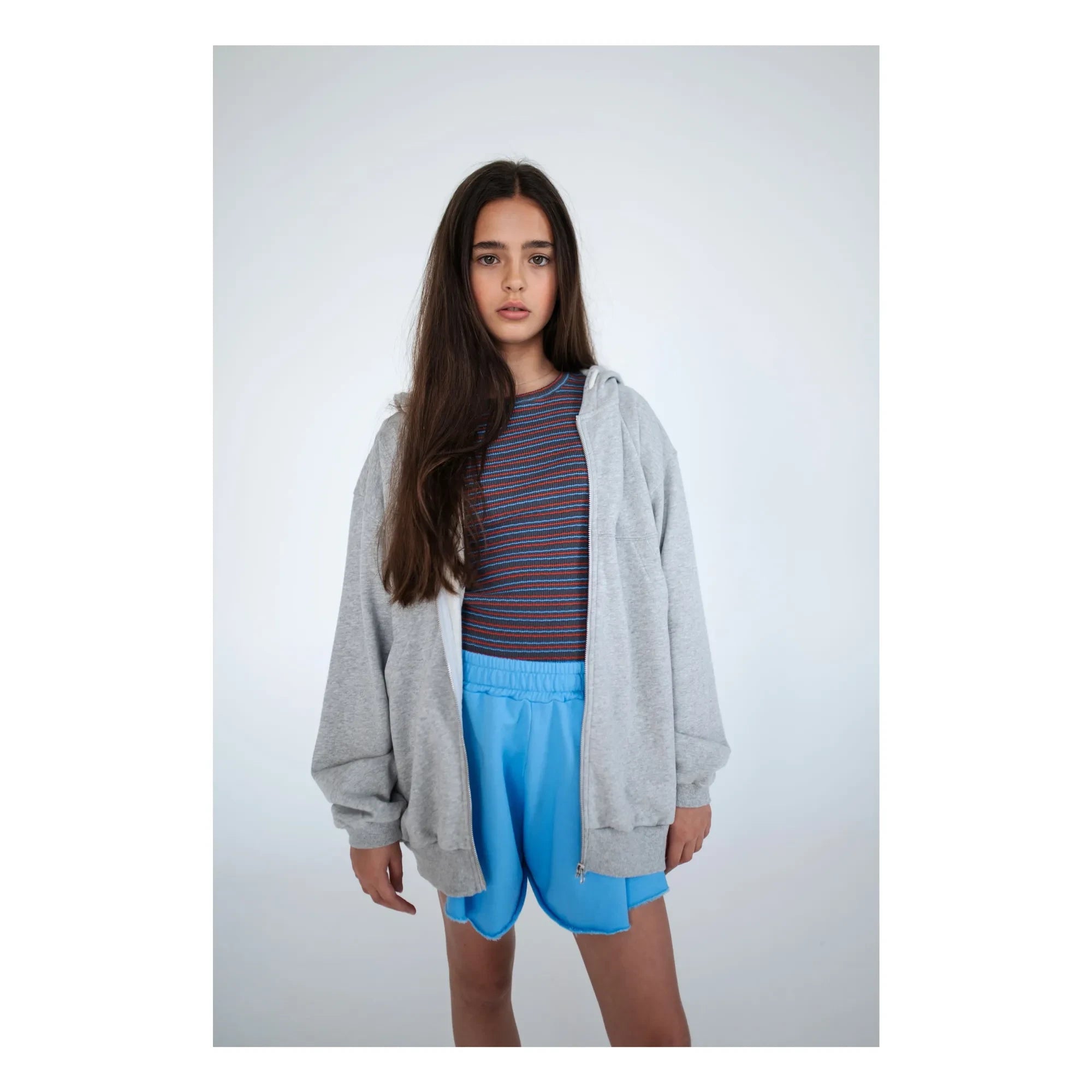 Repose AMS - Organic Cotton Ruffled Shorts | Azure Blue