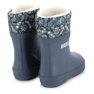 Bonton - Ploc Faux Fur Rain Boots | Navy Blue