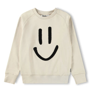 Molo - Mike Smile Organic Cotton Sweatshirt | Ecru