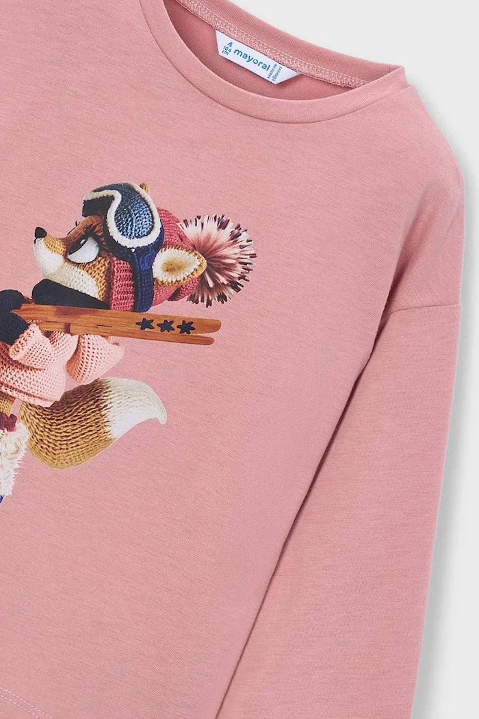 Mayoral children's cotton long-sleeve blouse