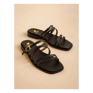 Bobbies - Isys Leather Sandals | Black