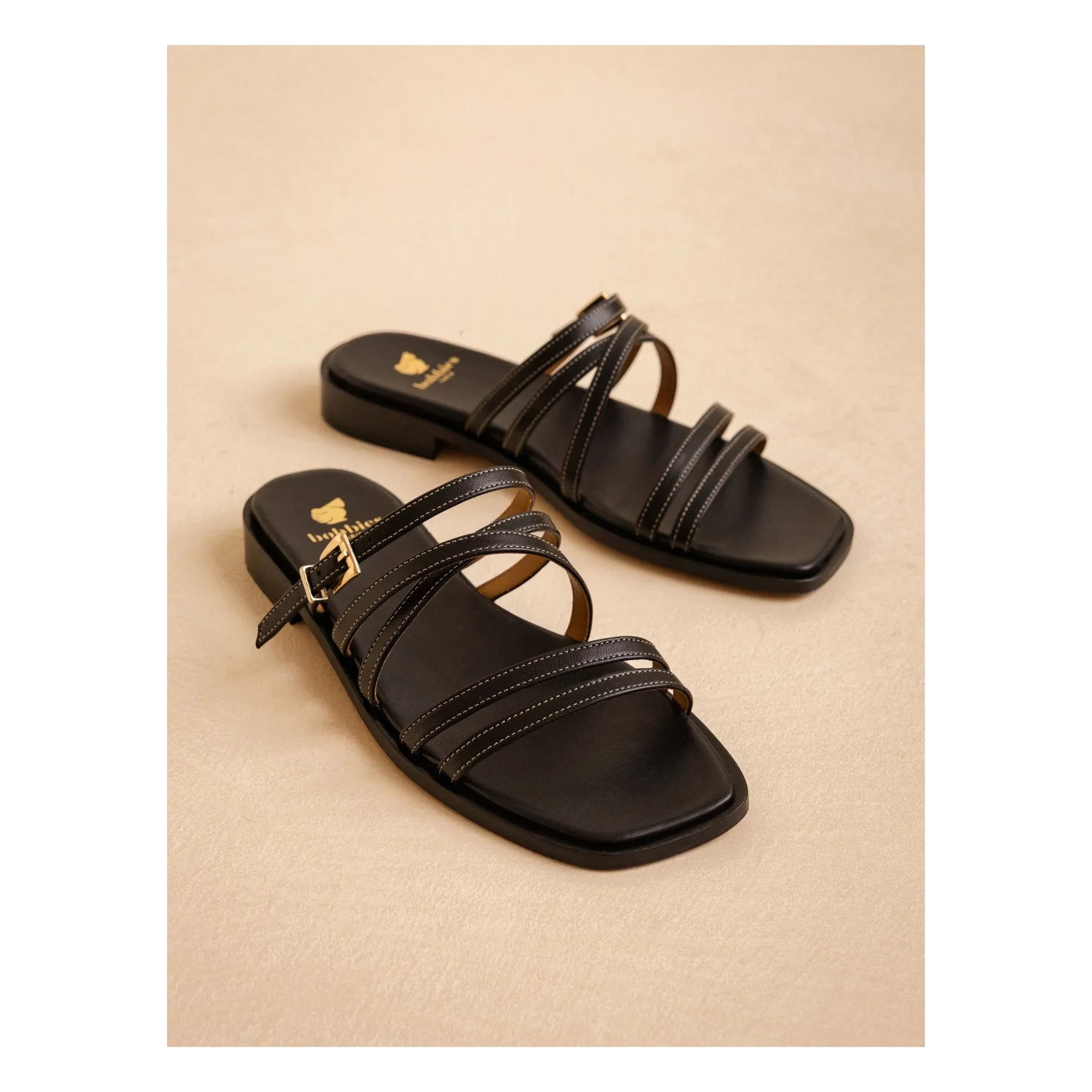 Bobbies - Isys Leather Sandals | Black