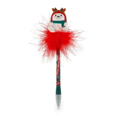 Legami - Christmas Gel Pen with Lighted Polar Bear Reindeer - Writing is Magic