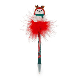 Legami - Christmas Gel Pen with Lighted Polar Bear Reindeer - Writing is Magic