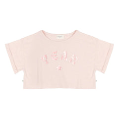 Jenest - Lizzy yes Crop T-shirt Organic cotton | Pale Pink