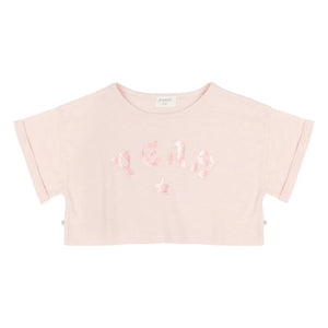 Jenest - Lizzy yes Crop T-shirt Organic cotton | Pale Pink