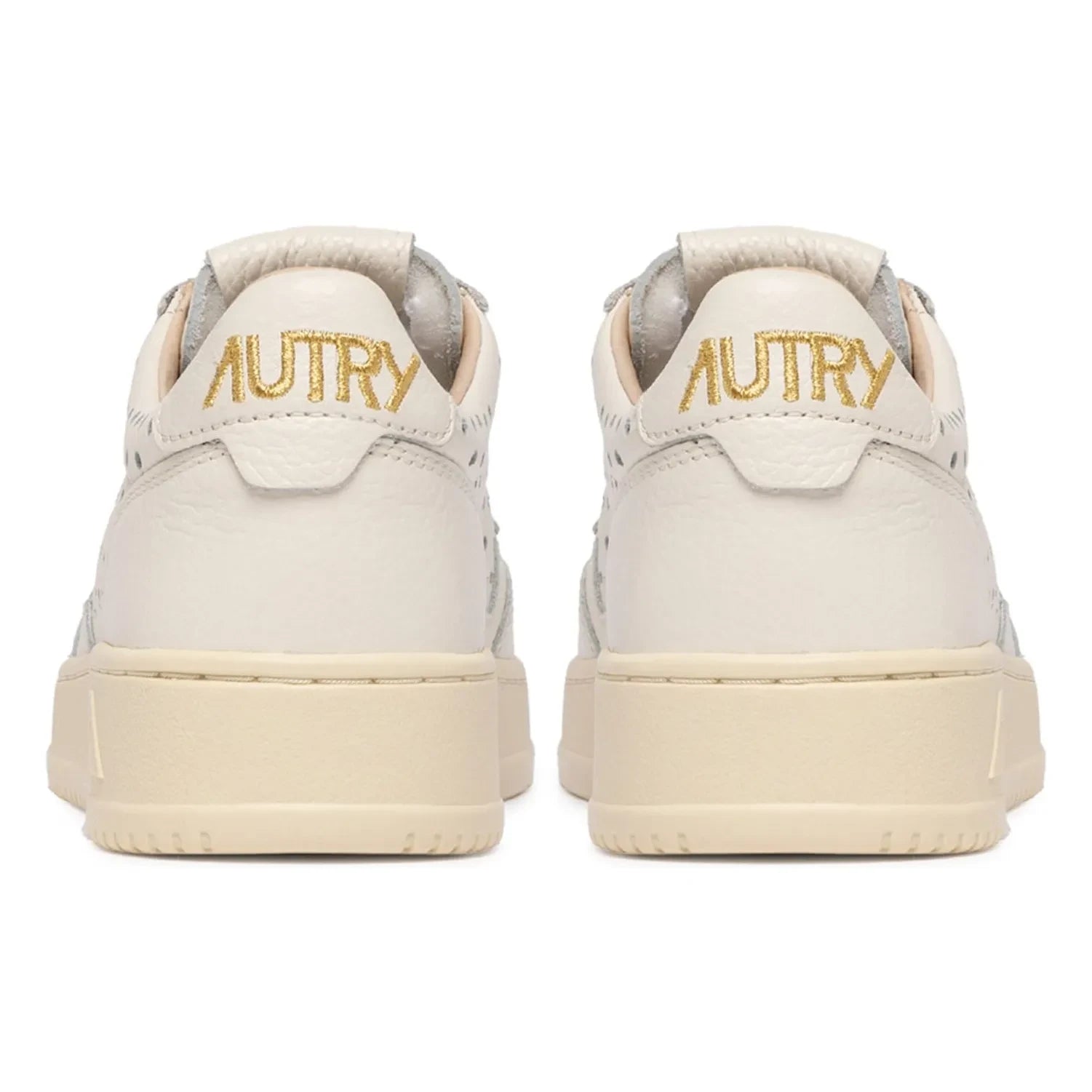 Autry - Medalist Low Openwork Leather Sneakers | Cream