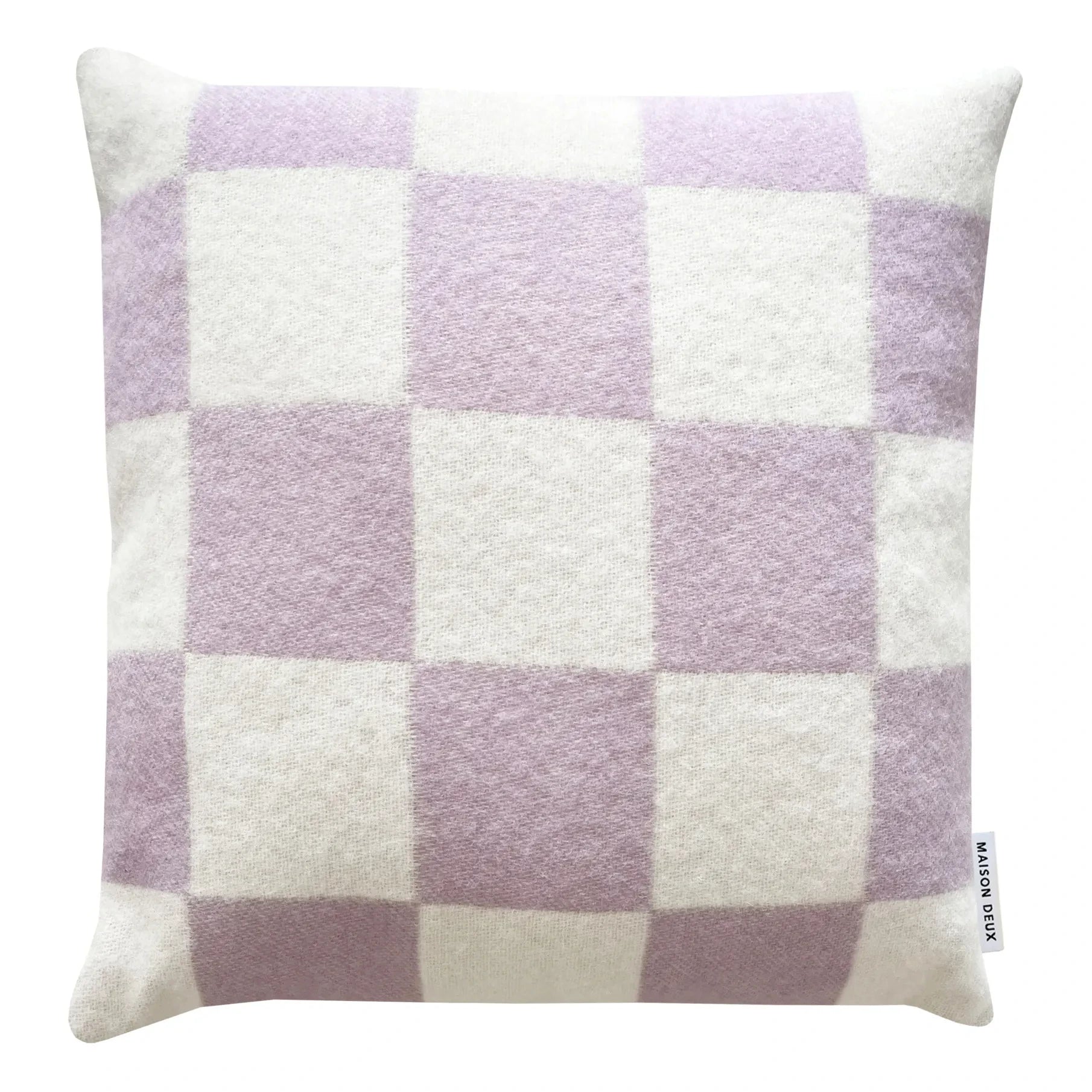 Maison Deux - Damier Wool Cushion Cover | Lilac