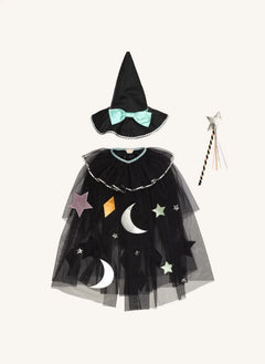 Meri Meri - Hat and Magic Wand Tulle Cape | Black