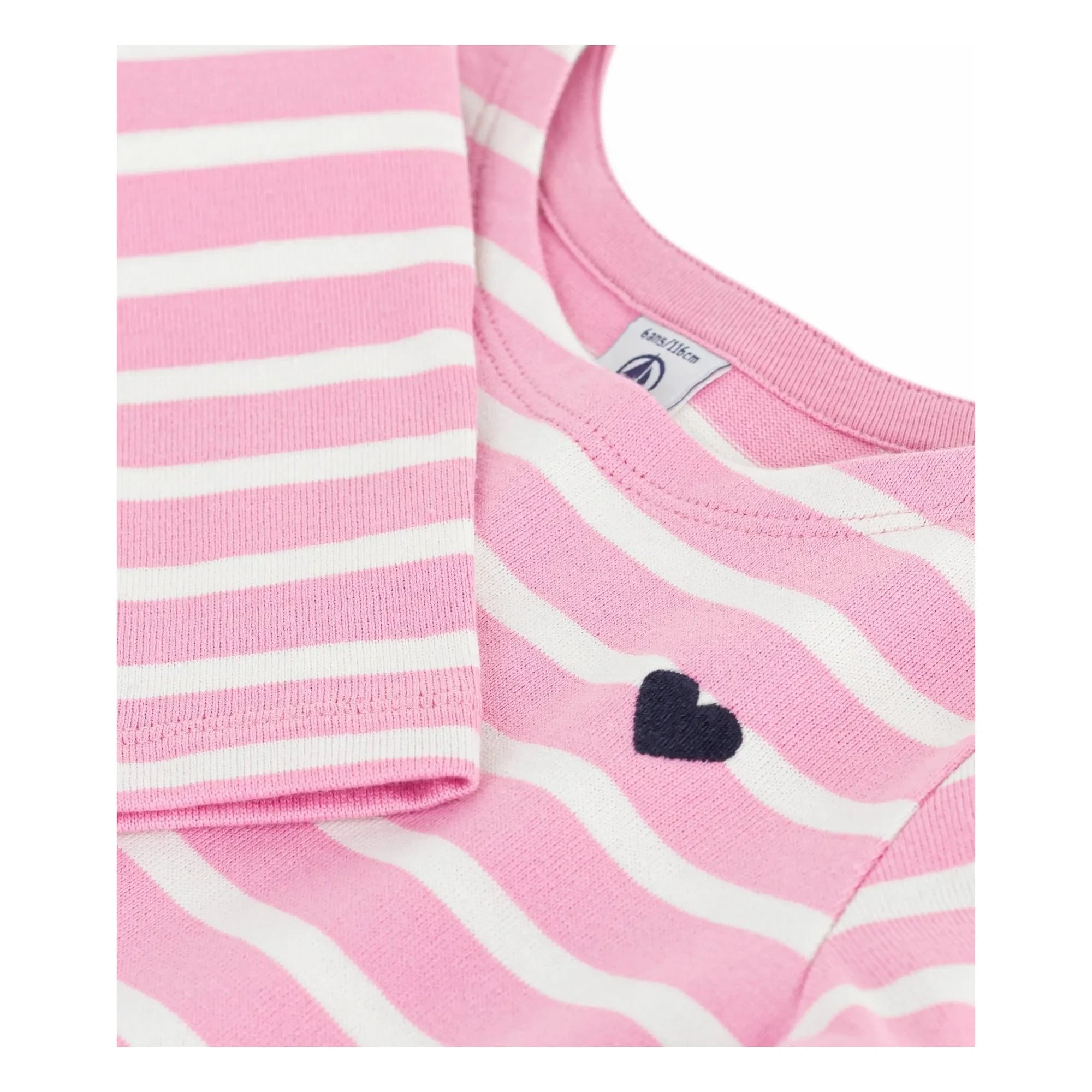 Petit Bateau - Çizgili Jersey Organik Pamuk Elbise | Candy pink