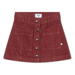 Repose AMS - Buttoned Skirt Organic Cotton | Red