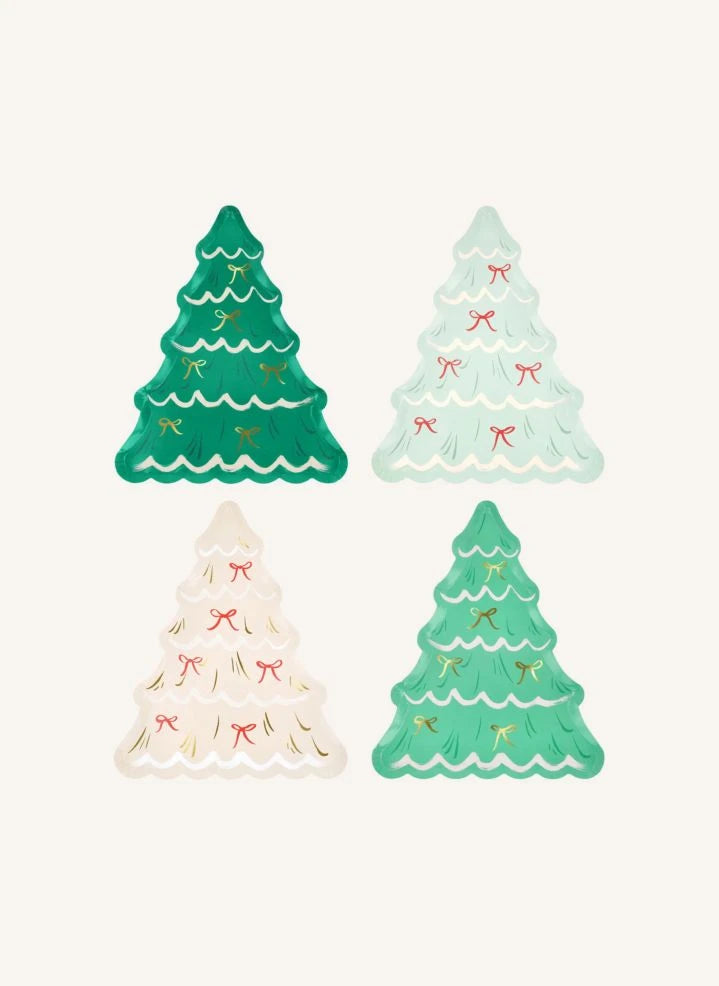 Meri Meri - Christmas Tree Plates - Set of 8
