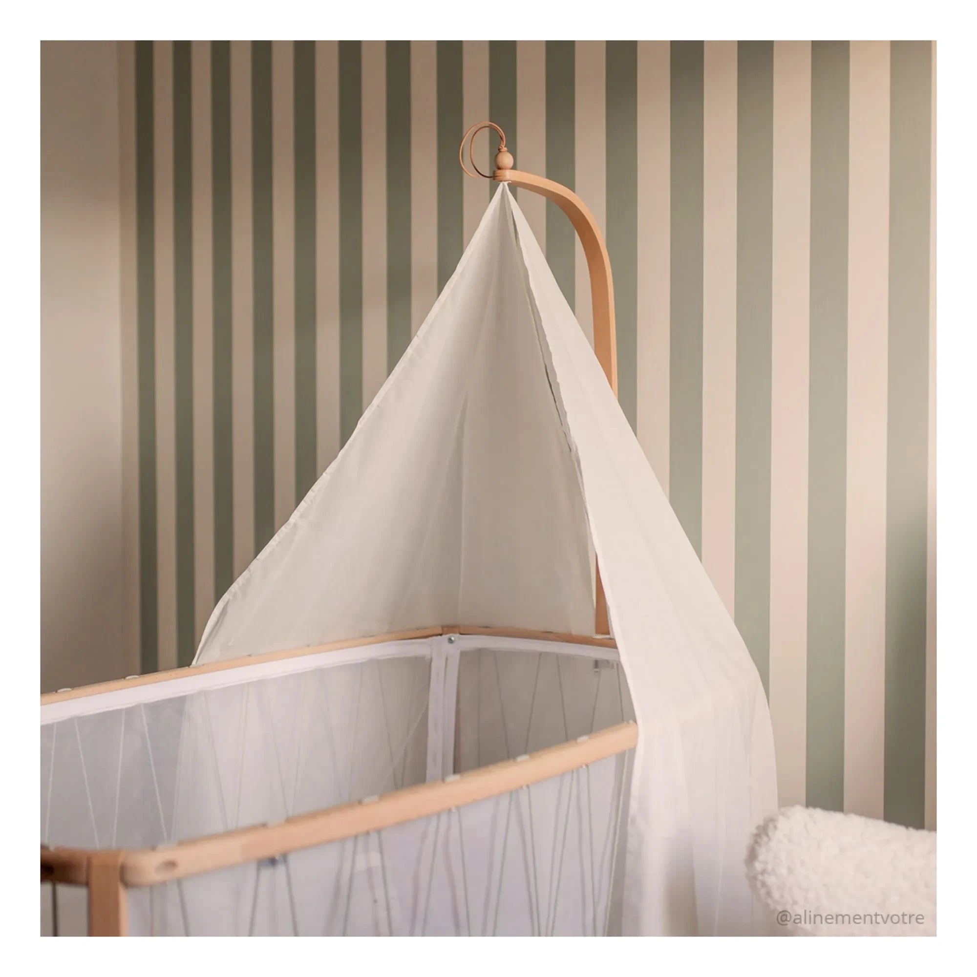 Charlie Crane - Kimi Bed Cover for Crib | White