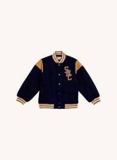 Stella McCartney Kids - SMC Yün Beyzbol Ceketi | Koyu Mavi