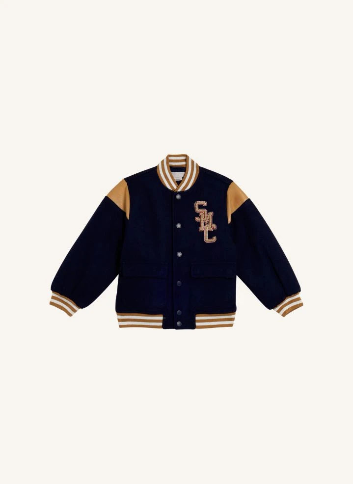Stella McCartney Kids - SMC Yün Beyzbol Ceketi | Koyu Mavi