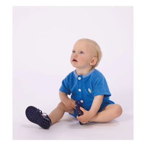 Petit Bateau - Solid Color Romper Shorts | Royal Blue