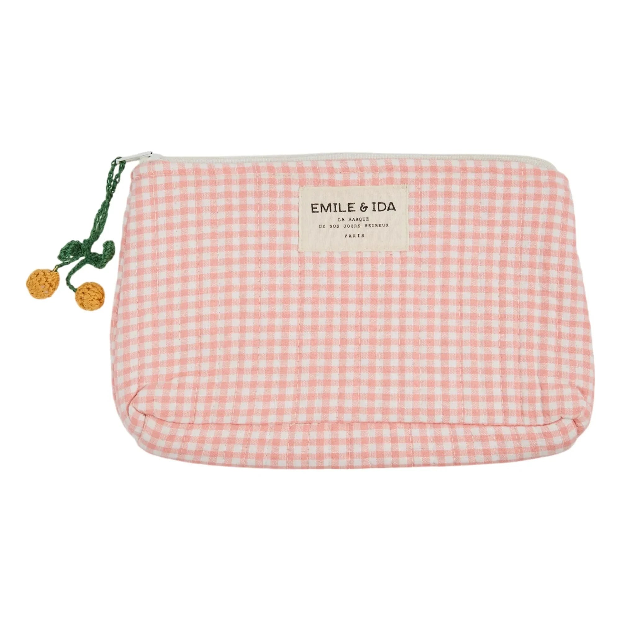 Emile et Ida - Vichy makeup bag | Pink