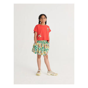 Bobo Choses - Organic Cotton Floral Pattern Skirt | White