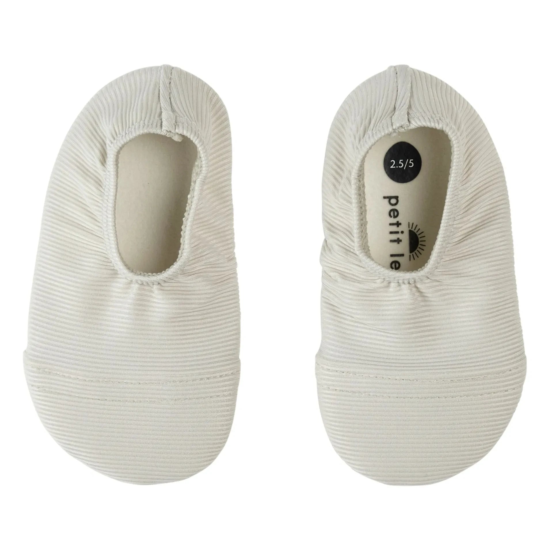 Petit Lem - Textured Recycled Fiber UV Protection Water Shoes | Light Gray