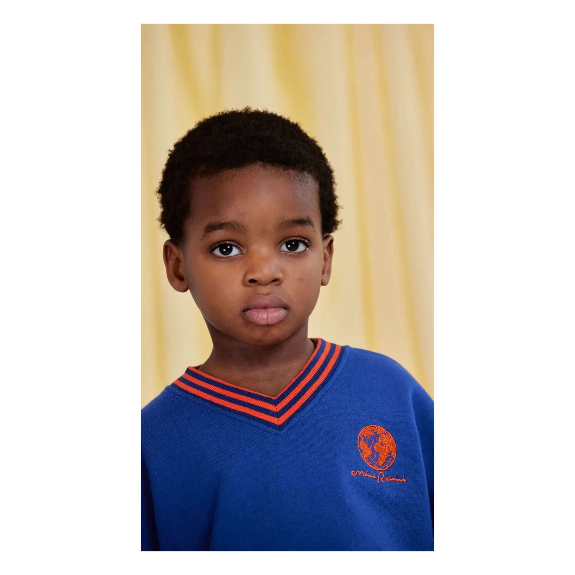 Mini Rodini - Organic Cotton Striped Sweatshirt | Royal Blue